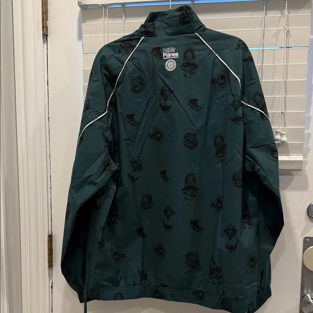 Paper planes Teal and Beige Jacket with Black Details‎